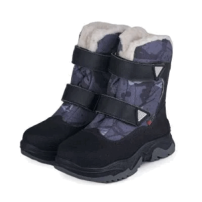 BL-300(53)_Ш Ботинки, нат.кожа/нат.шерсть, ЧЕРНО-СЕРЫЙ