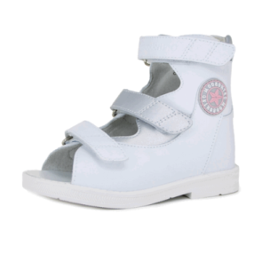 Ботинки летние  белый с серебром